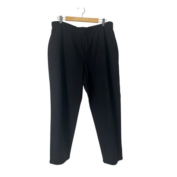 Eileen Fisher WOOL Black Straight Leg Pants - Picture 4 of 8